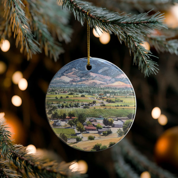 Paso Robles California USA Ornament: Unique Paso Robles Souvenir, Paso Robles California Xmas Decor, and Authentic Paso Robles Gift