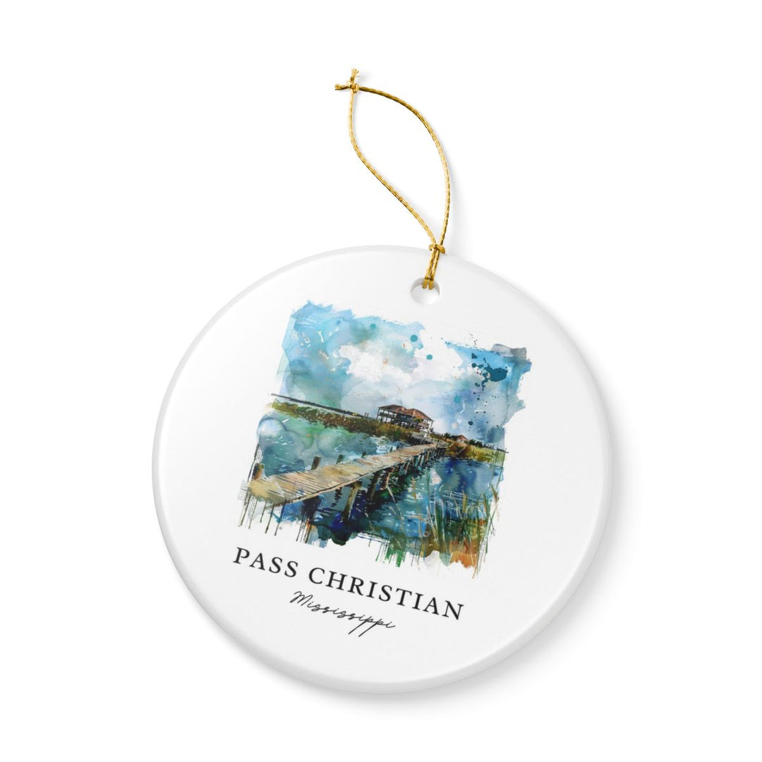 Pass Christian MS Mississippi Ornament: Unique Pass Christian MS Souvenir, Pass Christian MS Xmas Decor, and Authentic Pass Christian MS Gift