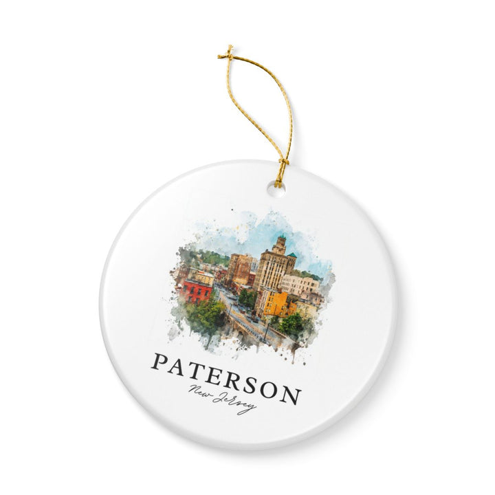 Paterson NJ Ornament: Unique Paterson Souvenir, Paterson New Jersey Xmas Decor, and Authentic Paterson Gift