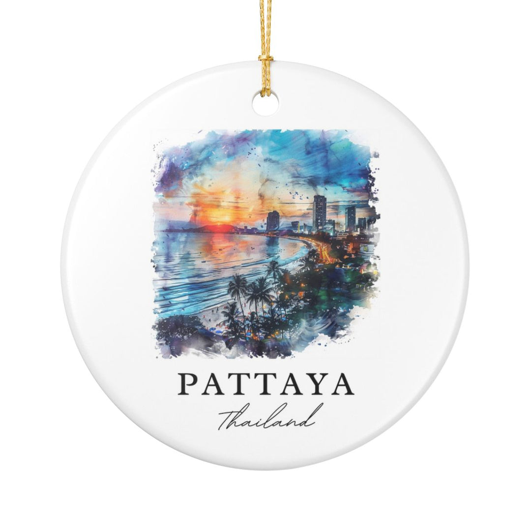 Pattaya Thailand Ornament: Unique Pattaya Souvenir, Pattaya Thailand Xmas Decor, and Authentic Pattaya Gift