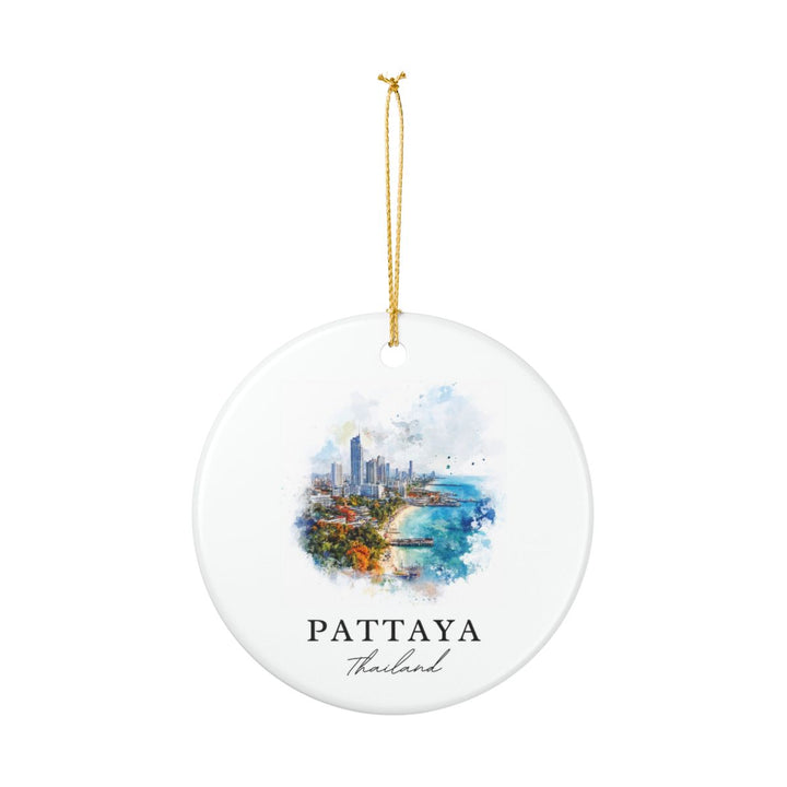 Pattaya Thailand Ornament: Unique Pattaya Souvenir, Pattaya Thailand Xmas Decor, and Authentic Pattaya Gift