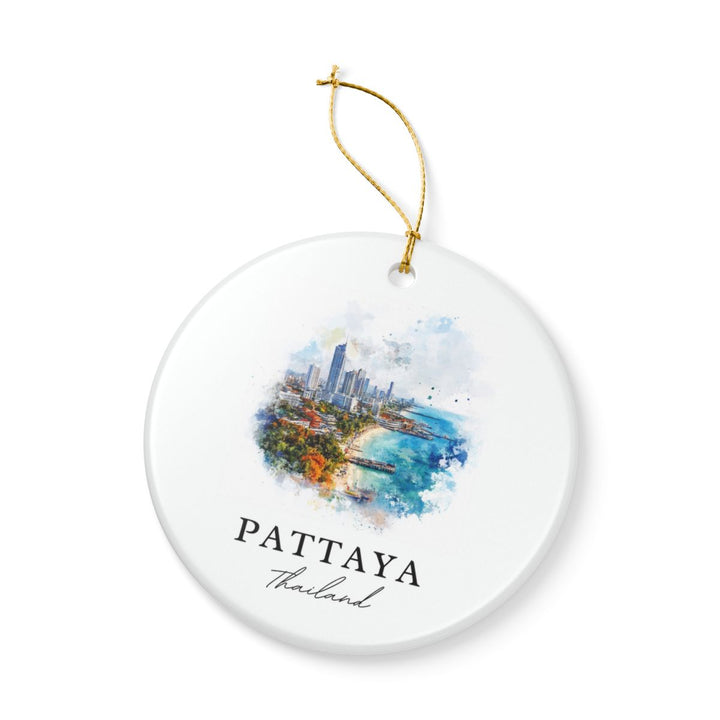Pattaya Thailand Ornament: Unique Pattaya Souvenir, Pattaya Thailand Xmas Decor, and Authentic Pattaya Gift