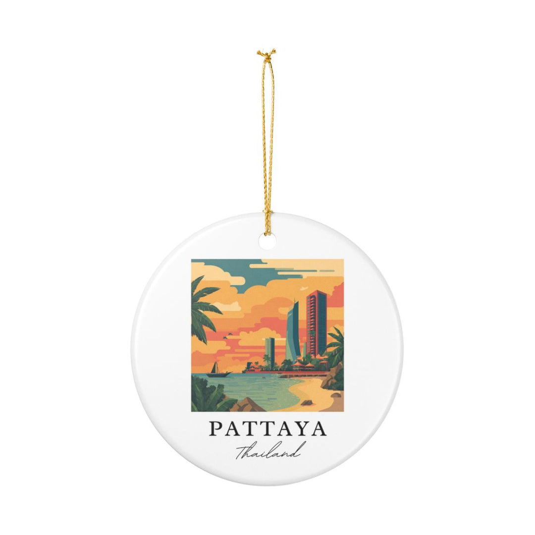 Pattaya Thailand Ornament: Unique Pattaya Souvenir, Pattaya Thailand Xmas Decor, and Authentic Pattaya Gift