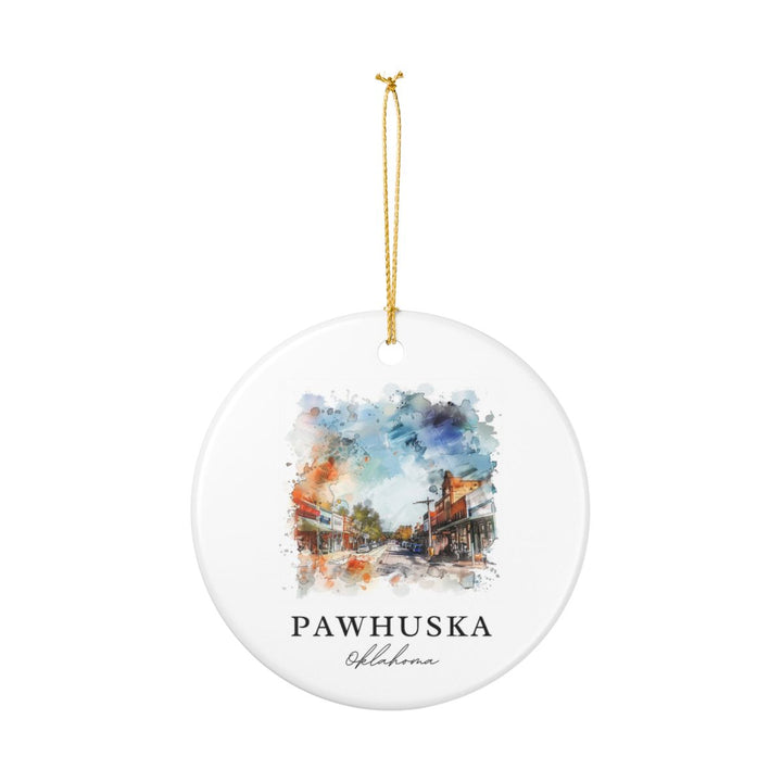 Pawhuska Oklahoma Ornament: Unique Pawhuska Souvenir, Pawhuska Oklahoma Xmas Decor, and Authentic Pawhuska Gift
