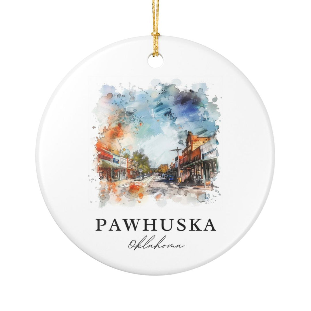 Pawhuska Oklahoma Ornament: Unique Pawhuska Souvenir, Pawhuska Oklahoma Xmas Decor, and Authentic Pawhuska Gift