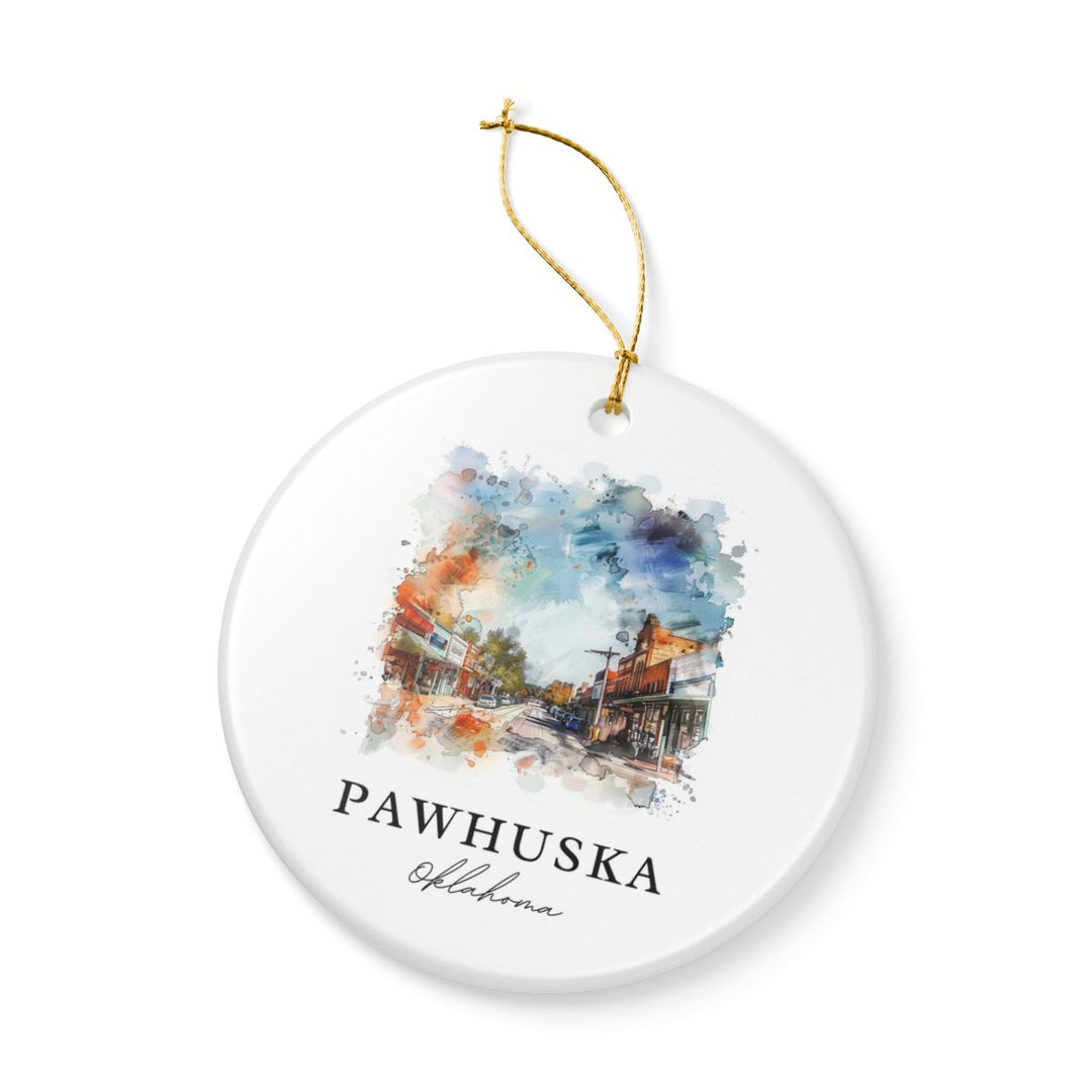 Pawhuska Oklahoma Ornament: Unique Pawhuska Souvenir, Pawhuska Oklahoma Xmas Decor, and Authentic Pawhuska Gift