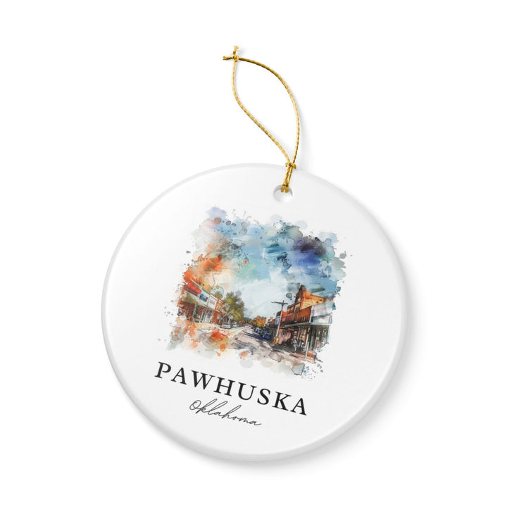 Pawhuska Oklahoma Ornament: Unique Pawhuska Souvenir, Pawhuska Oklahoma Xmas Decor, and Authentic Pawhuska Gift