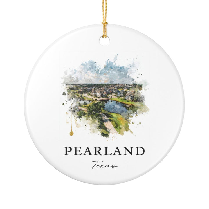 Pearland Texas Ornament: Unique Pearland Souvenir, Pearland Texas Xmas Decor, and Authentic Pearland Gift