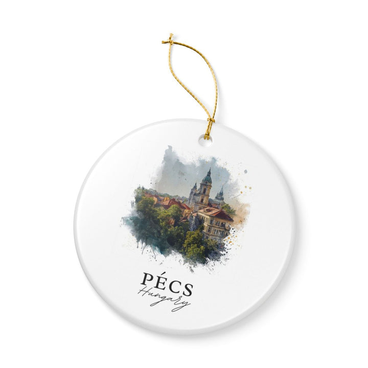Pecs Hungary Ornament: Unique Pecs Souvenir, Pecs Hungary Xmas Decor, and Authentic Pecs Gift