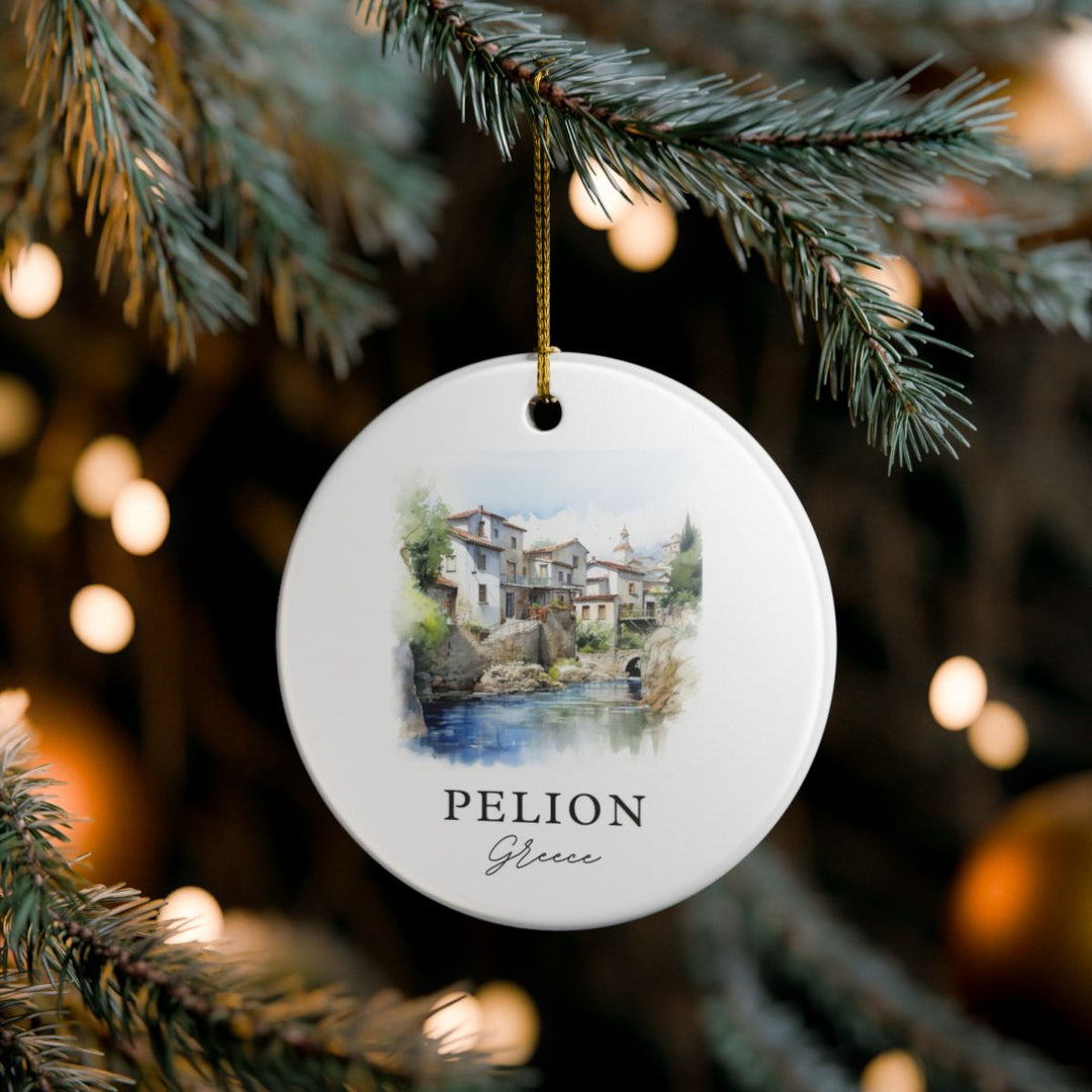Pelion Greece Ornament: Unique Pelion Souvenir, Pelion Greece Xmas Decor, and Authentic Pelion Gift