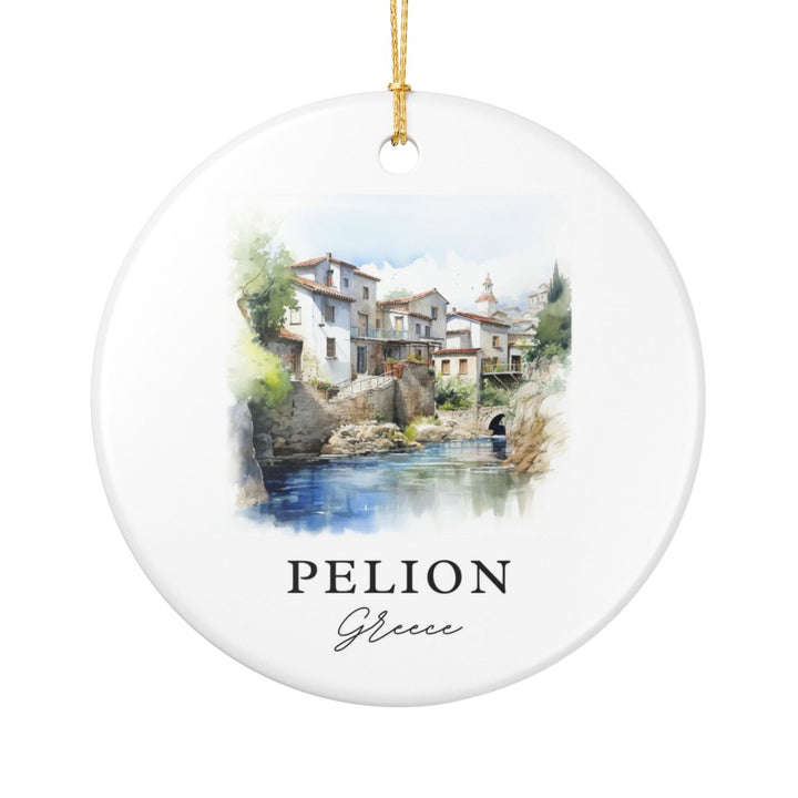 Pelion Greece Ornament: Unique Pelion Souvenir, Pelion Greece Xmas Decor, and Authentic Pelion Gift