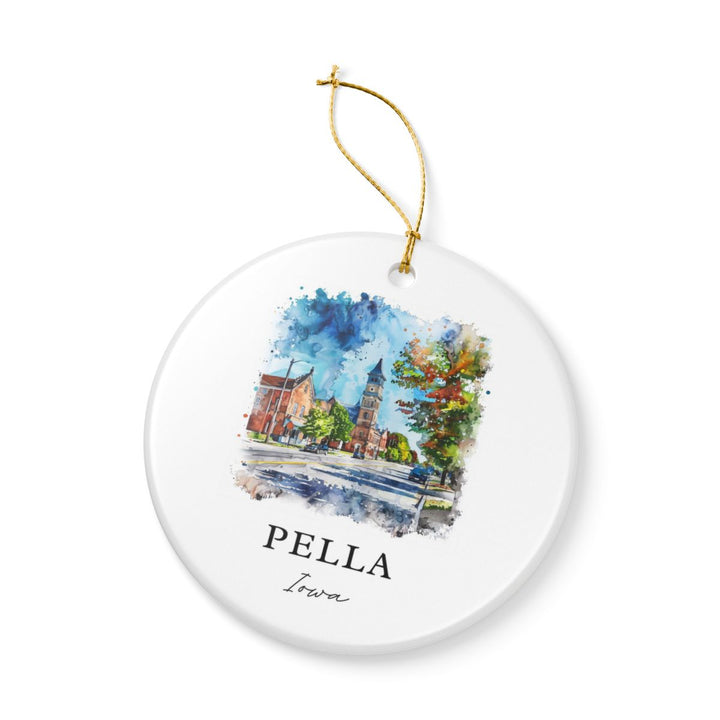 Pella Iowa Ornament: Unique Pella Souvenir, Pella Iowa Xmas Decor, and Authentic Pella Gift