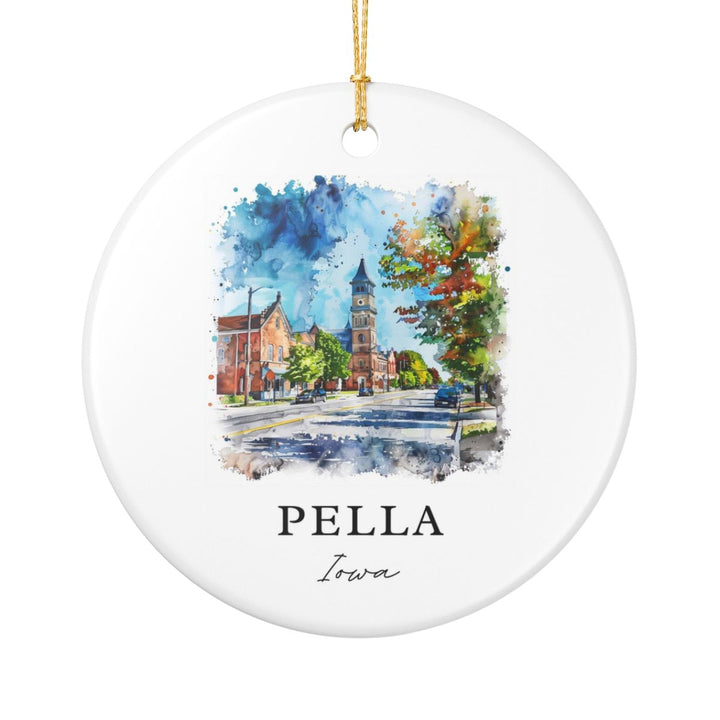 Pella Iowa Ornament: Unique Pella Souvenir, Pella Iowa Xmas Decor, and Authentic Pella Gift