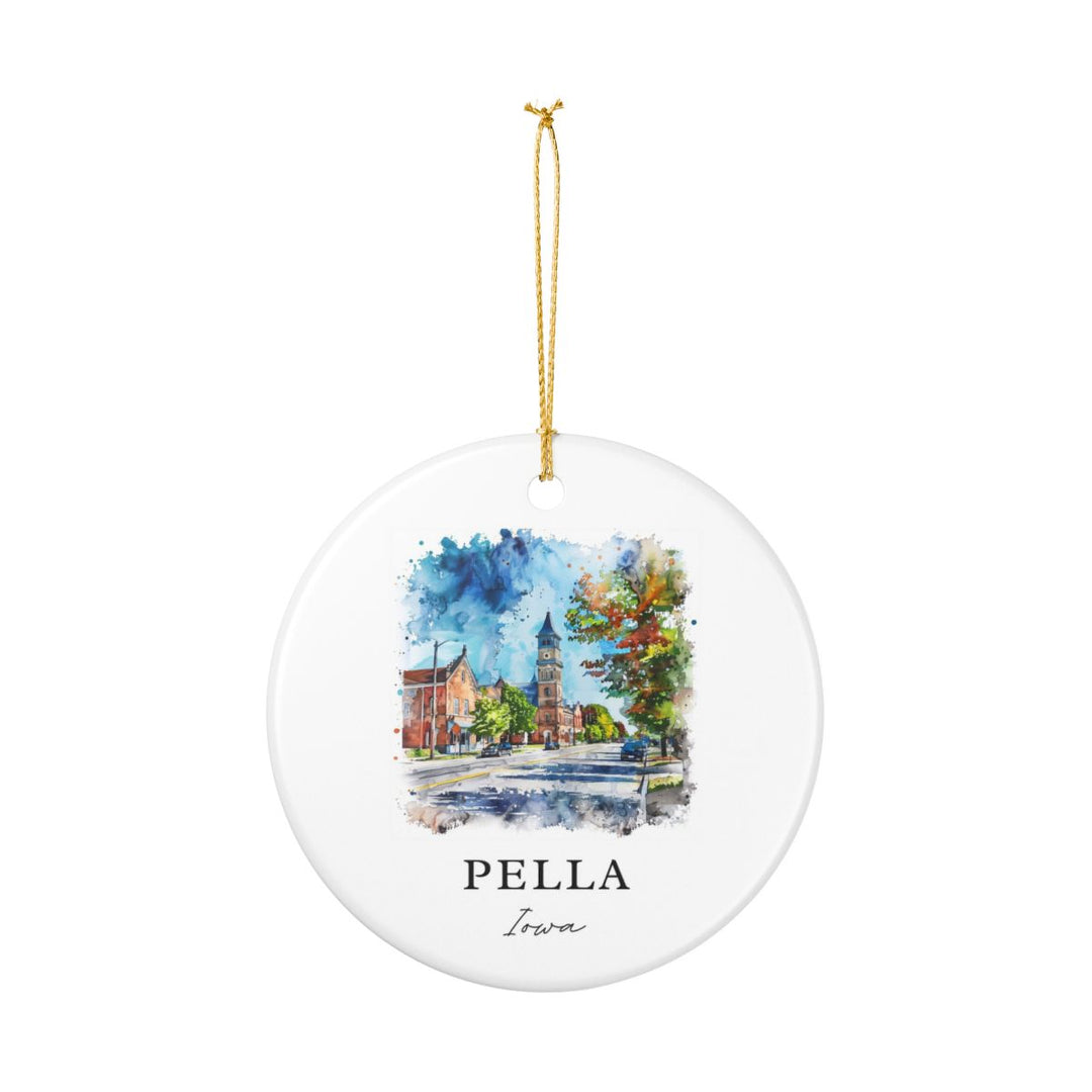Pella Iowa Ornament: Unique Pella Souvenir, Pella Iowa Xmas Decor, and Authentic Pella Gift