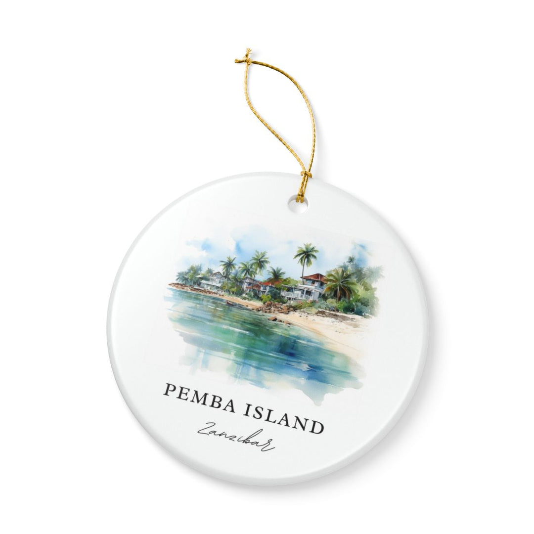 Pemba Island Tanzania Ornament: Unique Pemba Island Souvenir, Pemba Island Tanzania Xmas Decor, and Authentic Pemba Island Gift