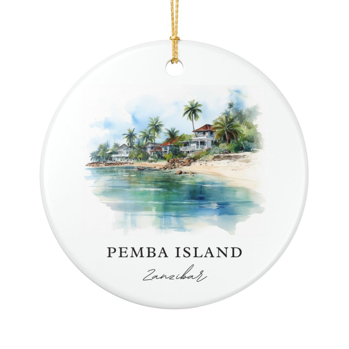 Pemba Island Tanzania Ornament: Unique Pemba Island Souvenir, Pemba Island Tanzania Xmas Decor, and Authentic Pemba Island Gift