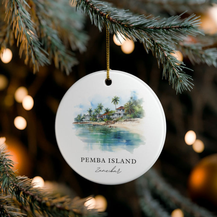 Pemba Island Tanzania Ornament: Unique Pemba Island Souvenir, Pemba Island Tanzania Xmas Decor, and Authentic Pemba Island Gift