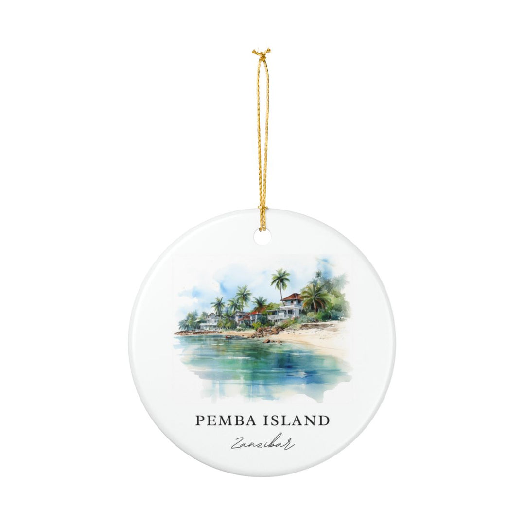 Pemba Island Tanzania Ornament: Unique Pemba Island Souvenir, Pemba Island Tanzania Xmas Decor, and Authentic Pemba Island Gift