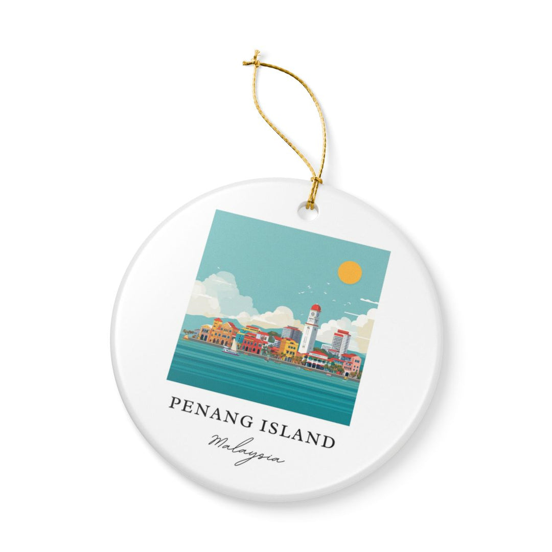 Penang Island Malaysia Ornament: Unique Penang Island Souvenir, Penang Island Malaysia Xmas Decor, and Authentic Penang Island Gift