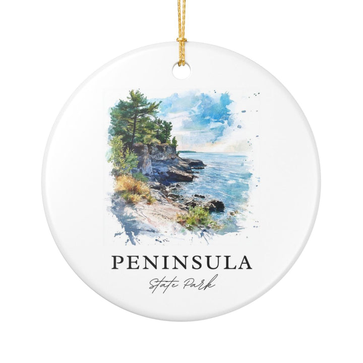 Peninsula State Park Wisconsin USA Ornament: Unique Peninsula State Park Souvenir, Peninsula State Park Wisconsin Xmas Decor