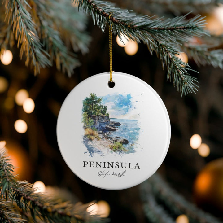 Peninsula State Park Wisconsin USA Ornament: Unique Peninsula State Park Souvenir, Peninsula State Park Wisconsin Xmas Decor
