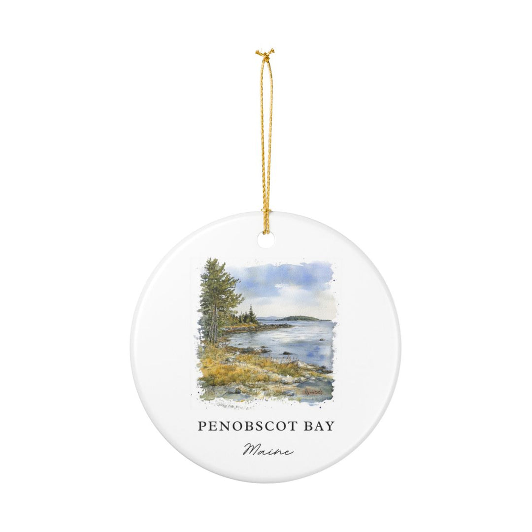 Penobscot Bay Maine Ornament: Unique Penobscot Bay Souvenir, Penobscot Bay Maine Xmas Decor, and Authentic Penobscot Bay Gift