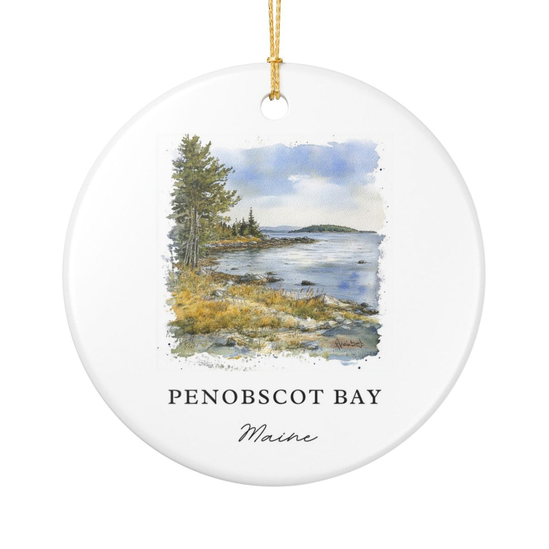 Penobscot Bay Maine Ornament: Unique Penobscot Bay Souvenir, Penobscot Bay Maine Xmas Decor, and Authentic Penobscot Bay Gift