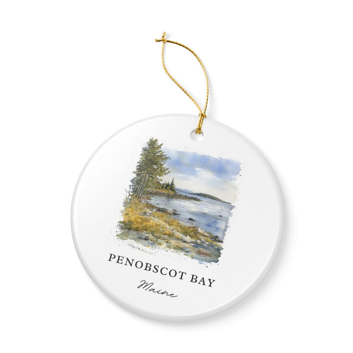 Penobscot Bay Maine Ornament: Unique Penobscot Bay Souvenir, Penobscot Bay Maine Xmas Decor, and Authentic Penobscot Bay Gift