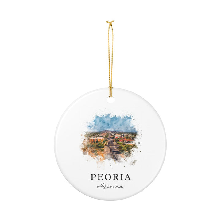 Peoria Arizona Ornament: Unique Peoria Souvenir, Peoria Arizona Xmas Decor, and Authentic Peoria Gift