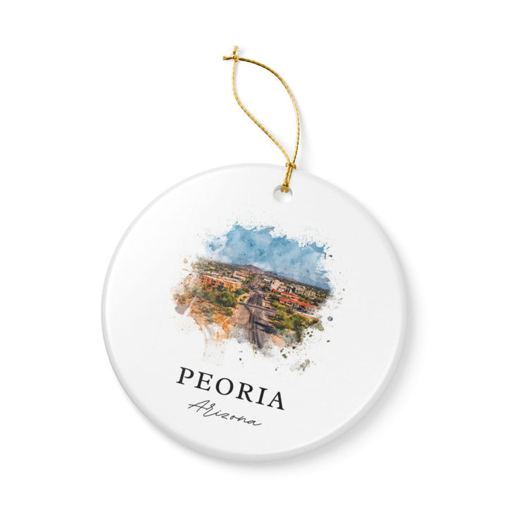 Peoria Arizona Ornament: Unique Peoria Souvenir, Peoria Arizona Xmas Decor, and Authentic Peoria Gift