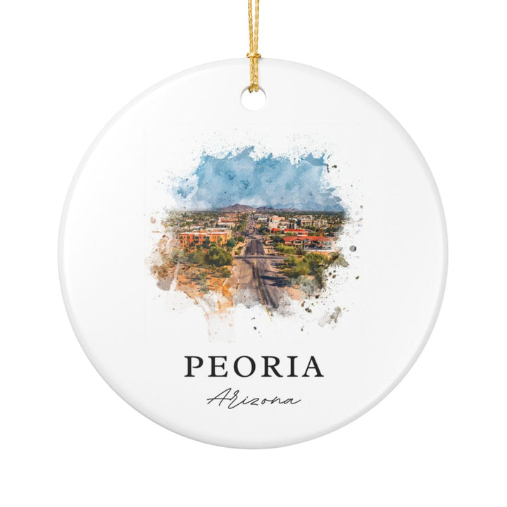 Peoria Arizona Ornament: Unique Peoria Souvenir, Peoria Arizona Xmas Decor, and Authentic Peoria Gift