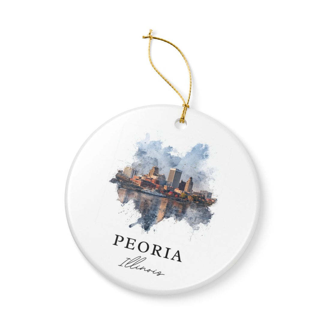 Peoria Illinois A Ornament | Christmas Travel Souvenir Gift