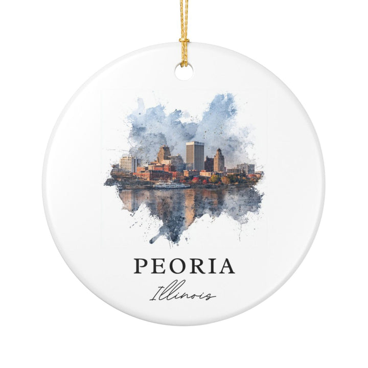 Peoria Illinois A Ornament | Christmas Travel Souvenir Gift