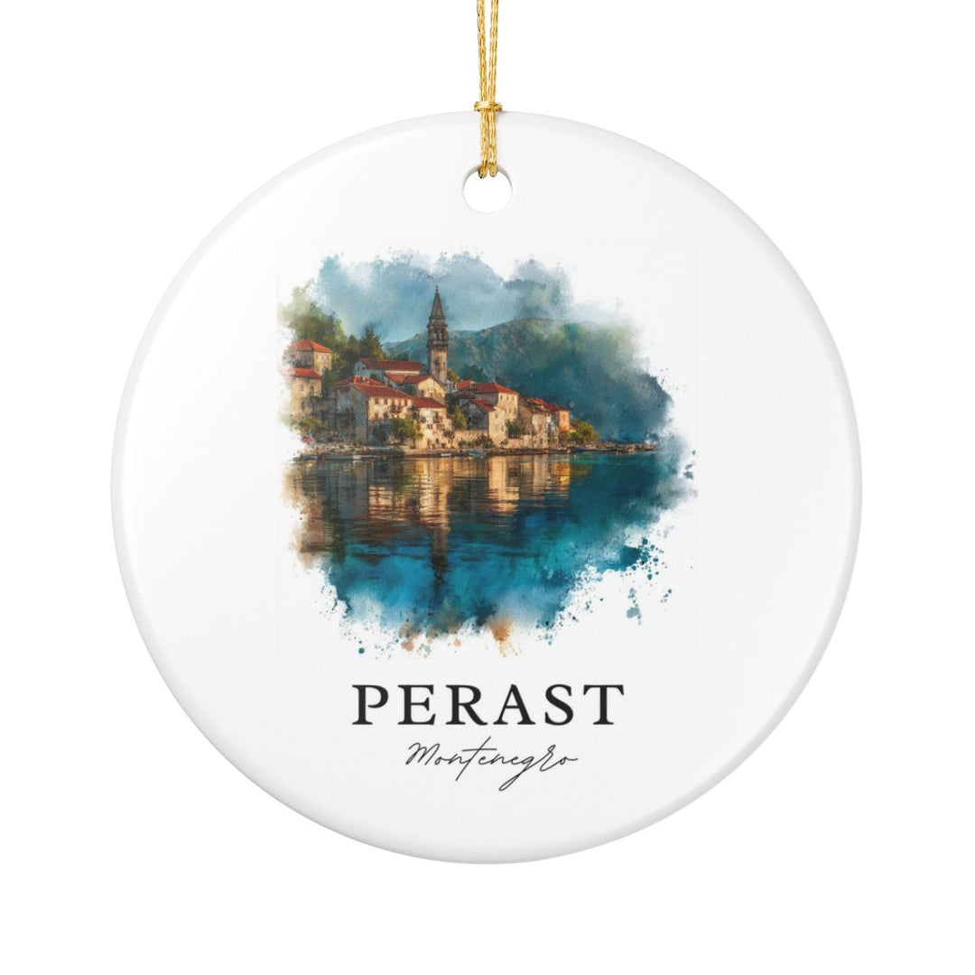 Perast Montenegro Ornament: Unique Perast Souvenir, Perast Montenegro Xmas Decor, and Authentic Perast Gift
