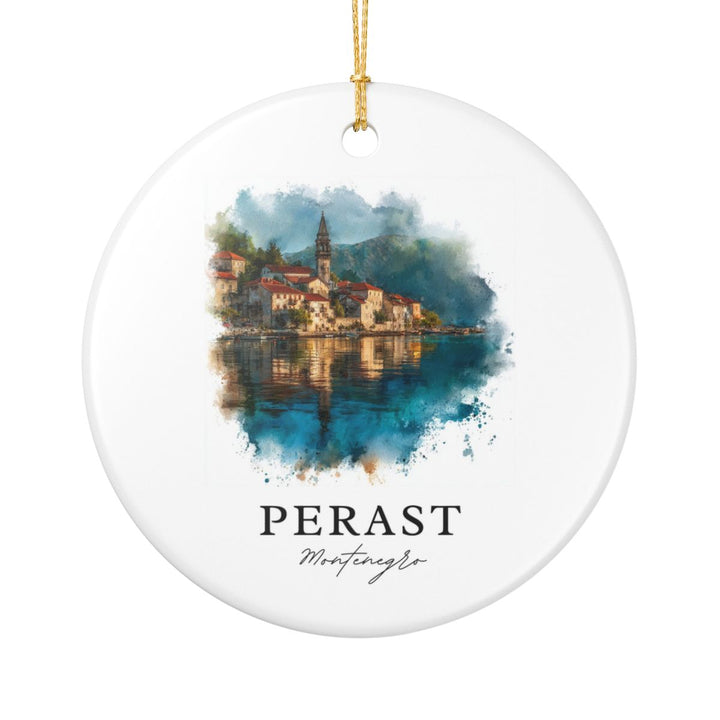 Perast Montenegro Ornament: Unique Perast Souvenir, Perast Montenegro Xmas Decor, and Authentic Perast Gift