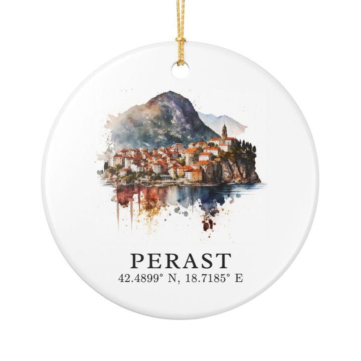 Perast Montenegro Ornament: Unique Perast Souvenir, Perast Montenegro Xmas Decor, and Authentic Perast Gift