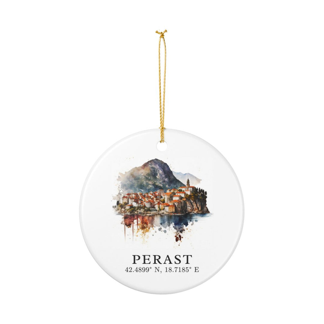 Perast Montenegro Ornament: Unique Perast Souvenir, Perast Montenegro Xmas Decor, and Authentic Perast Gift