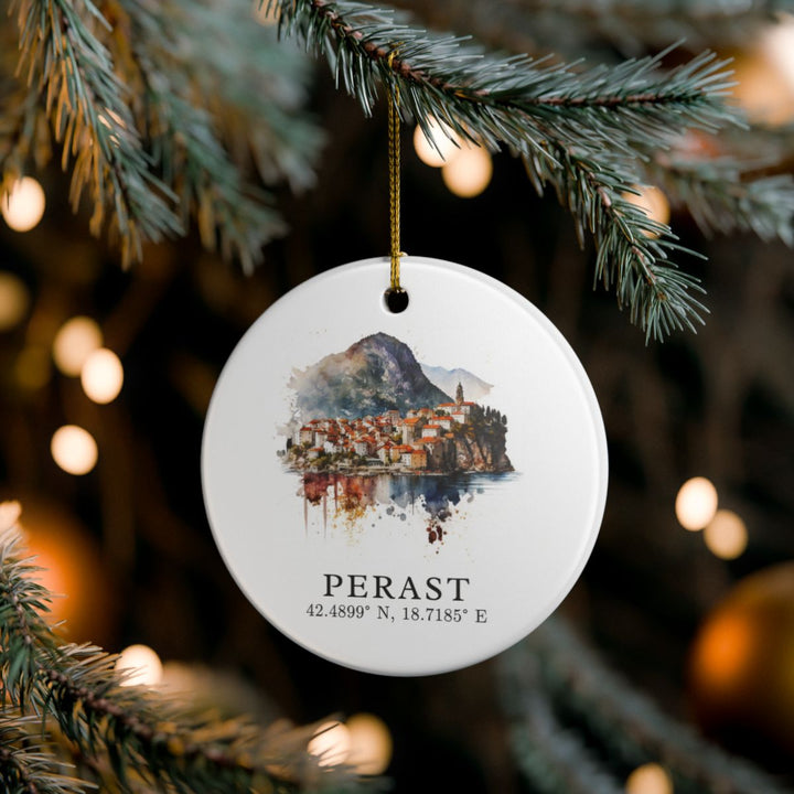 Perast Montenegro Ornament: Unique Perast Souvenir, Perast Montenegro Xmas Decor, and Authentic Perast Gift