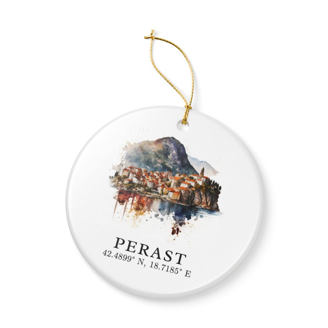 Perast Montenegro Ornament: Unique Perast Souvenir, Perast Montenegro Xmas Decor, and Authentic Perast Gift