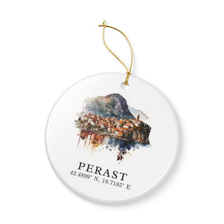 Perast Montenegro Ornament: Unique Perast Souvenir, Perast Montenegro Xmas Decor, and Authentic Perast Gift