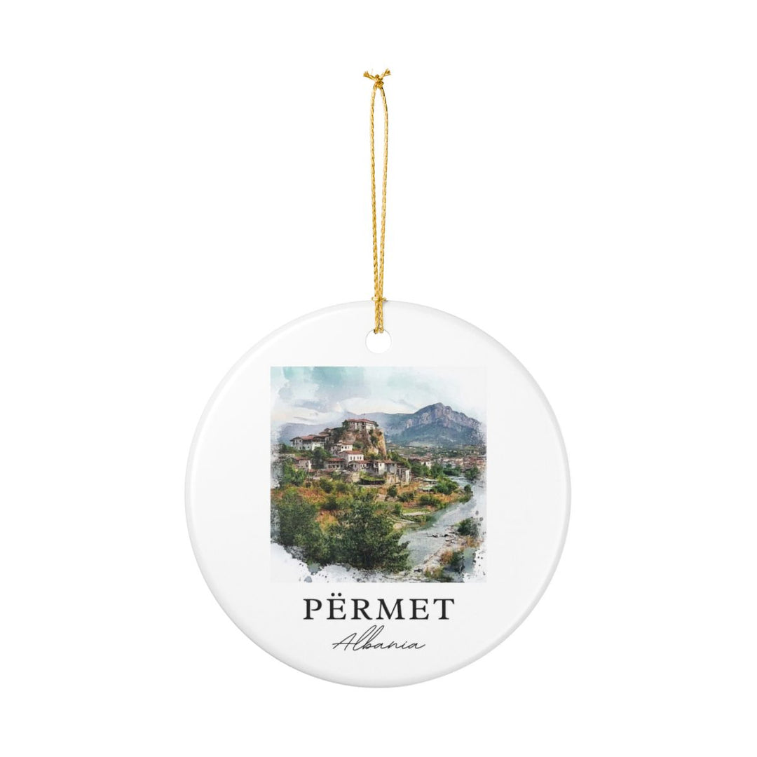 Përmet Albania Ornament: Unique Përmet Souvenir, Përmet Albania Xmas Decor, and Authentic Përmet Gift