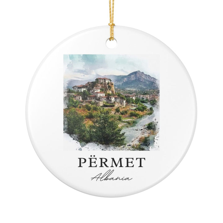 Përmet Albania Ornament: Unique Përmet Souvenir, Përmet Albania Xmas Decor, and Authentic Përmet Gift