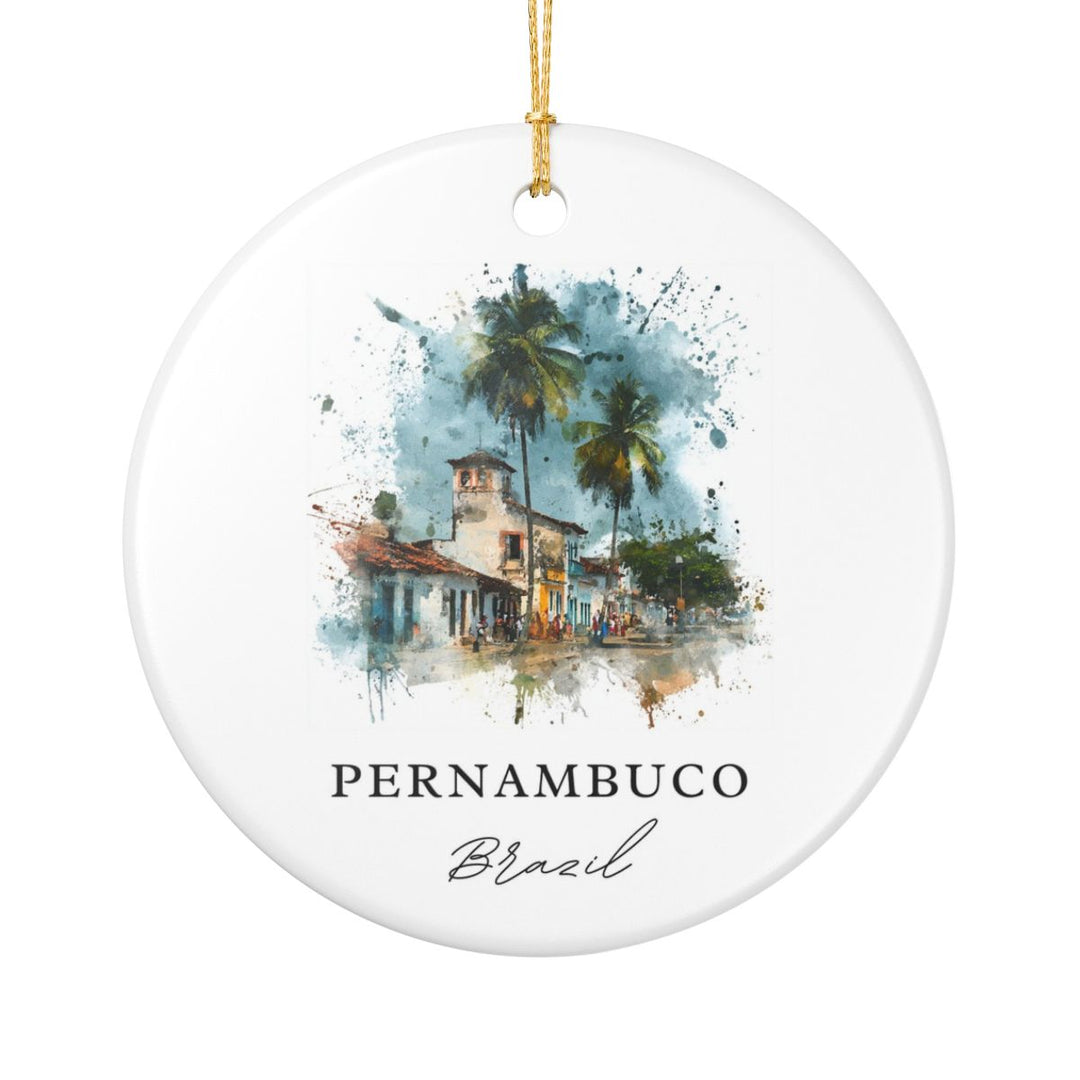 Pernambuco Brazil Ornament: Unique Pernambuco Souvenir, Pernambuco Brazil Xmas Decor, and Authentic Pernambuco Gift