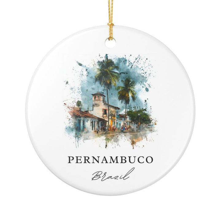 Pernambuco Brazil Ornament: Unique Pernambuco Souvenir, Pernambuco Brazil Xmas Decor, and Authentic Pernambuco Gift