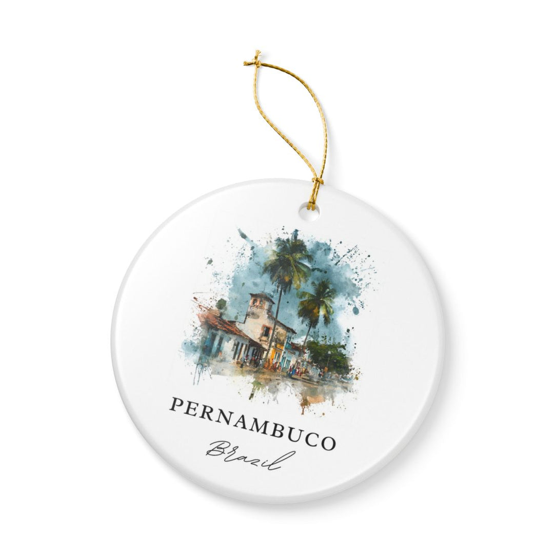 Pernambuco Brazil Ornament: Unique Pernambuco Souvenir, Pernambuco Brazil Xmas Decor, and Authentic Pernambuco Gift