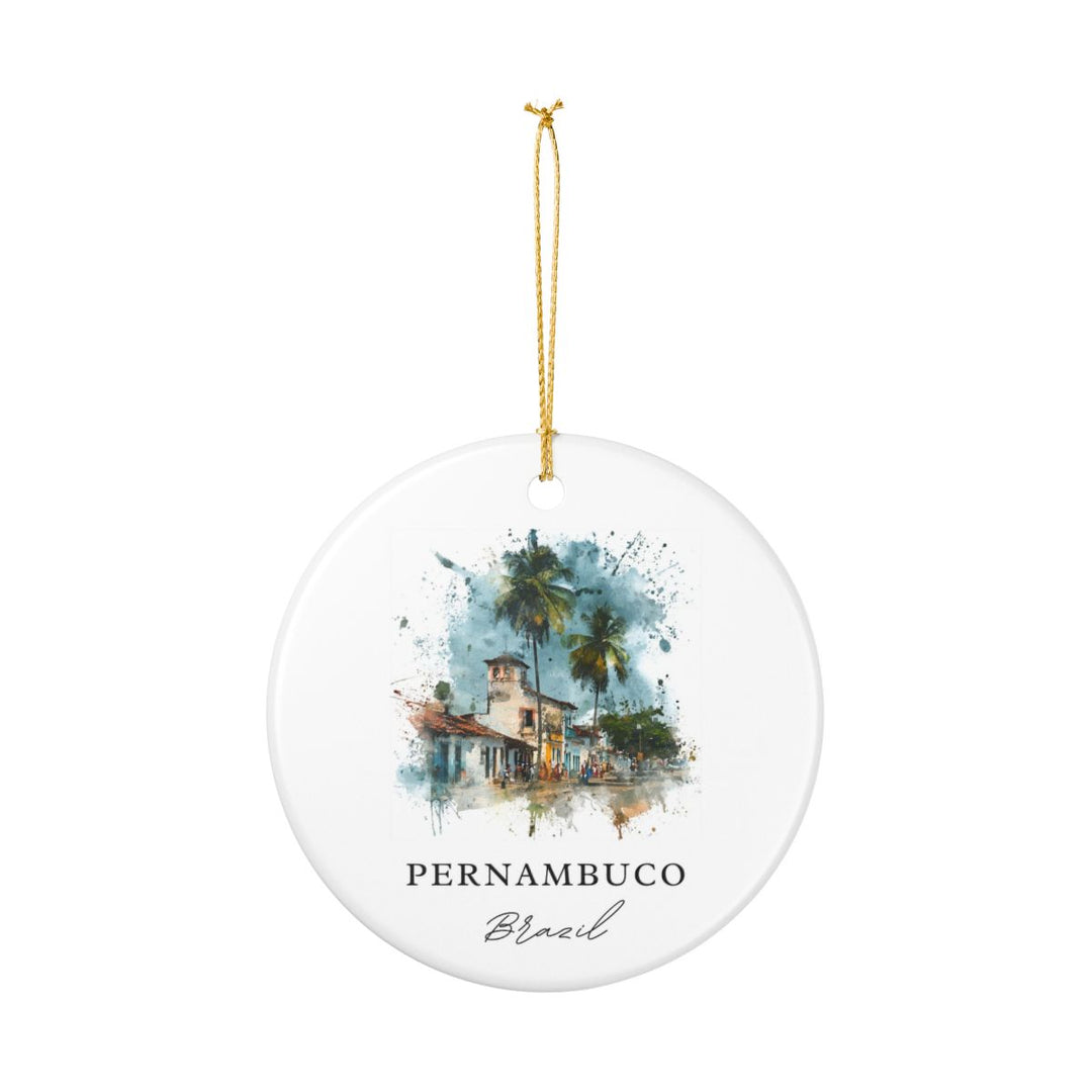 Pernambuco Brazil Ornament: Unique Pernambuco Souvenir, Pernambuco Brazil Xmas Decor, and Authentic Pernambuco Gift