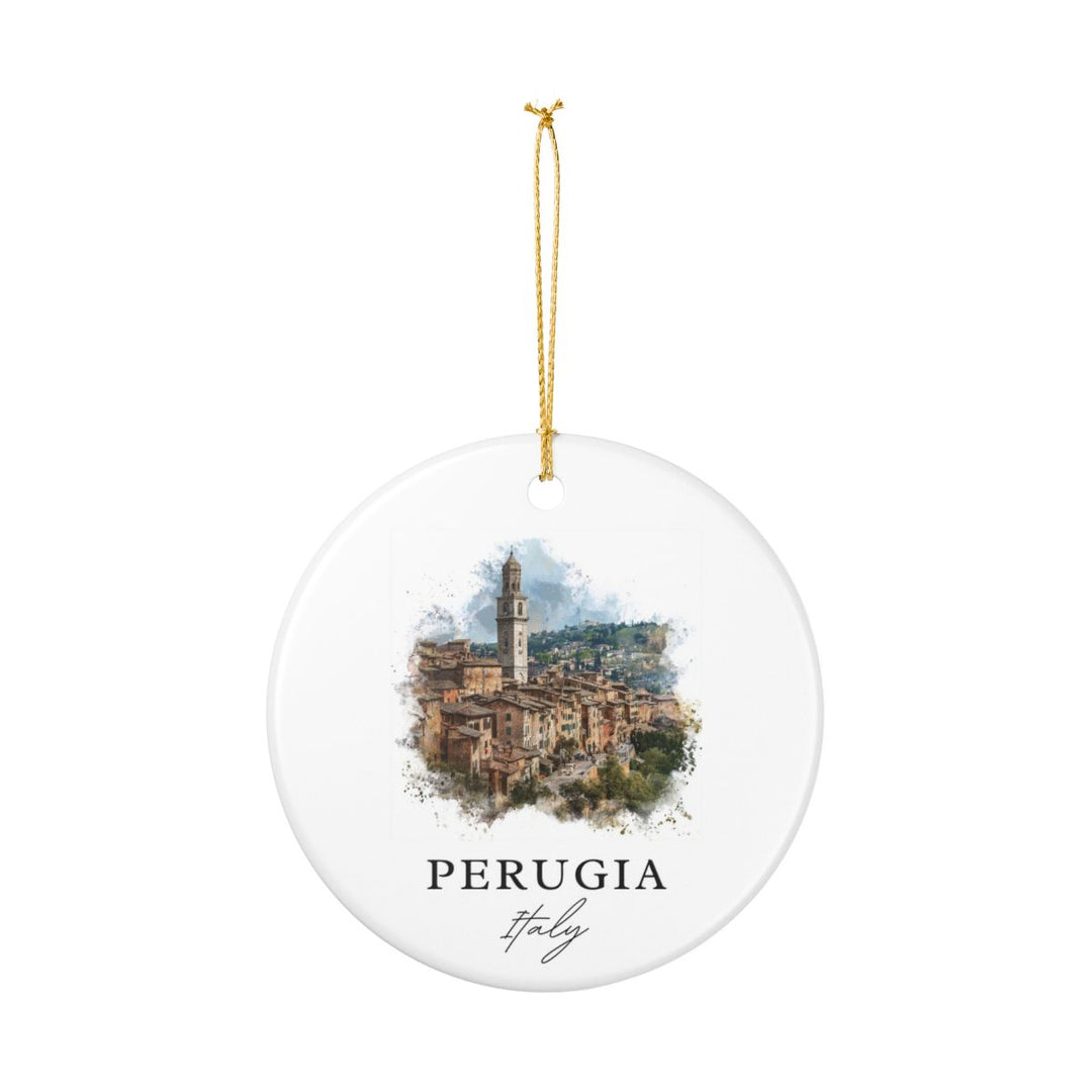 Perugia Italy Ornament: Unique Perugia Italy Souvenir, Perugia Italy Xmas Decor, and Authentic Perugia Italy Gift