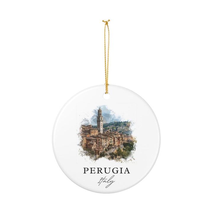 Perugia Italy Ornament: Unique Perugia Italy Souvenir, Perugia Italy Xmas Decor, and Authentic Perugia Italy Gift
