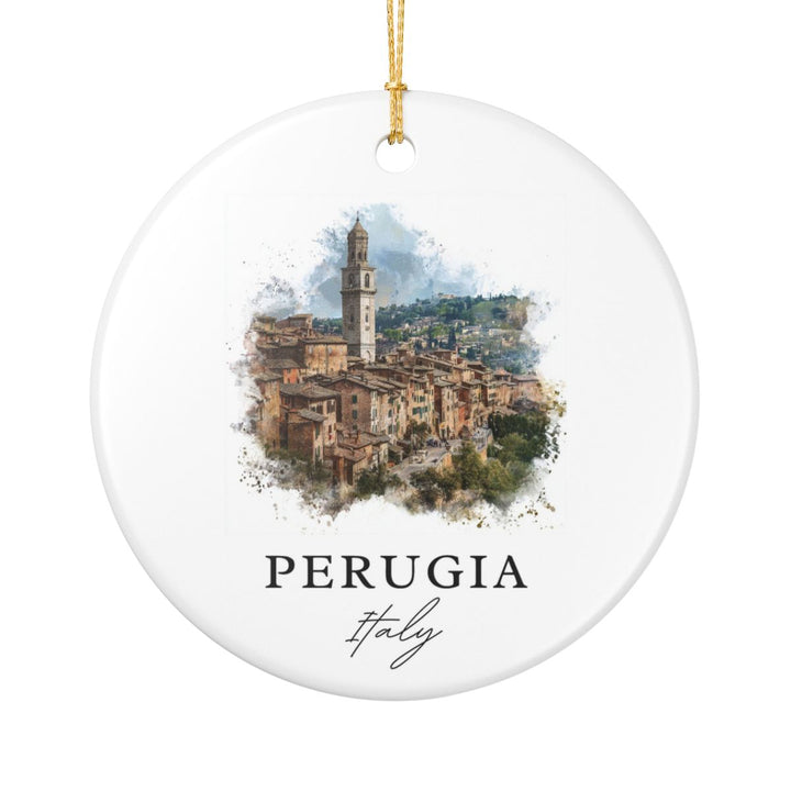 Perugia Italy Ornament: Unique Perugia Italy Souvenir, Perugia Italy Xmas Decor, and Authentic Perugia Italy Gift