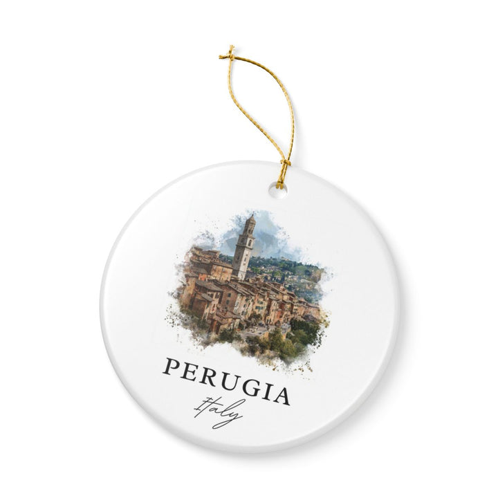Perugia Italy Ornament: Unique Perugia Italy Souvenir, Perugia Italy Xmas Decor, and Authentic Perugia Italy Gift